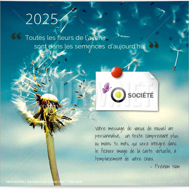 Carte virtuelle entreprise 2025 ECVN 03 Fleurs de l'avenir