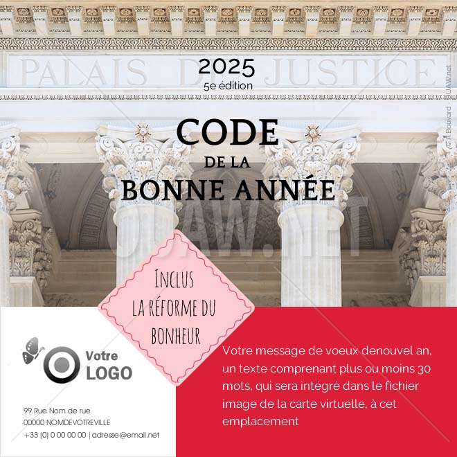 ECVN 103 - Ecard carte de voeux avocat, Code