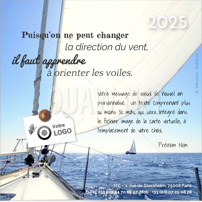 ECVN 144 - Ecard entreprise Orienter les voiles