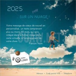 ECVN 173 - Carte Virtuelle Voeux Entreprise Sur un nuage